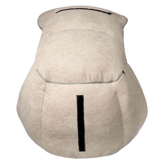 Кресло HUG светло-серый, экокожа, шенилл