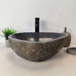 Раковина из речного камня RS-66014 48х38х15 из натурального камня