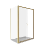 Душевой уголок Good Door JAZZ WTW+SP 130х90 стекло прозрачное/профиль золото
