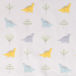 Простыня на резинке из сатина с принтом dinosauria world из коллекции tiny world, 80х160х20 см