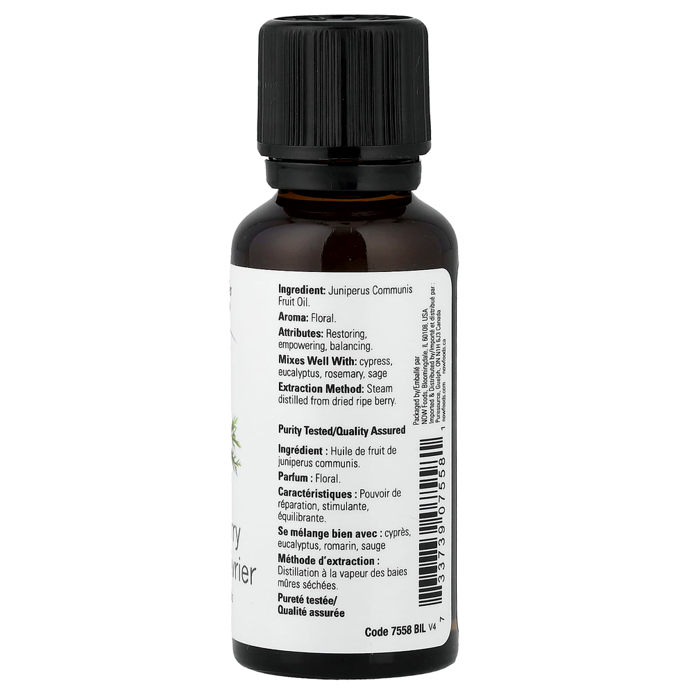NOW Foods, эфирные масла, ягода можжевельника, 30 мл (1 жидк. унция)