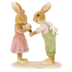 GAEM Фигурка декоративная "Зайцы", L11 W5 H13 см