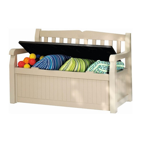 Скамья-сундук садовая Keter Eden Garden Bench 265л бежевый+коричневый