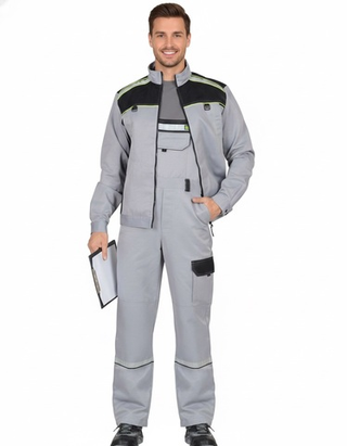 Костюм Nerss-ПРАКТИК куртка, п/к св. серый с черным