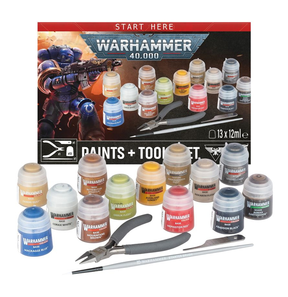 Warhammer 40,000 Paints + Tools Set (11 редакция)
