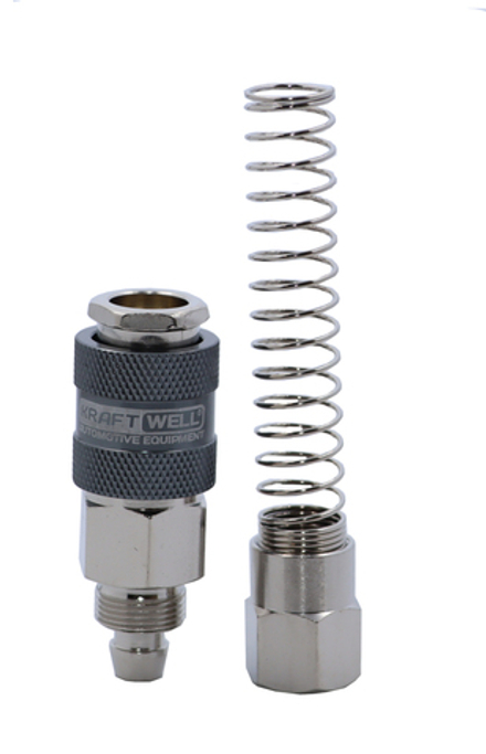 KraftWell KRW-QCS0812F БРС "мама" c пружиной для шланга 8*12 мм, 1 шт