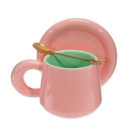 GAEM Кружка с блюдцем и ложкой, 300 мл, L16 W13 H10 см, 4в.