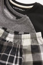 Пижама для мальчика Next 884-784, 2 шт., Серый, Черный