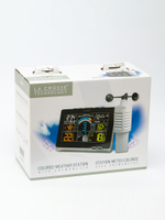 Многофункциональная погодная станция LaCrosse WS6860 белая, с цветным экраном и датчиком скорости ветра.