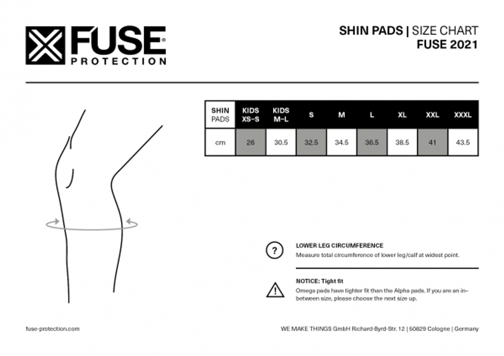 Защита голени Fuse Alpha (черный) XL