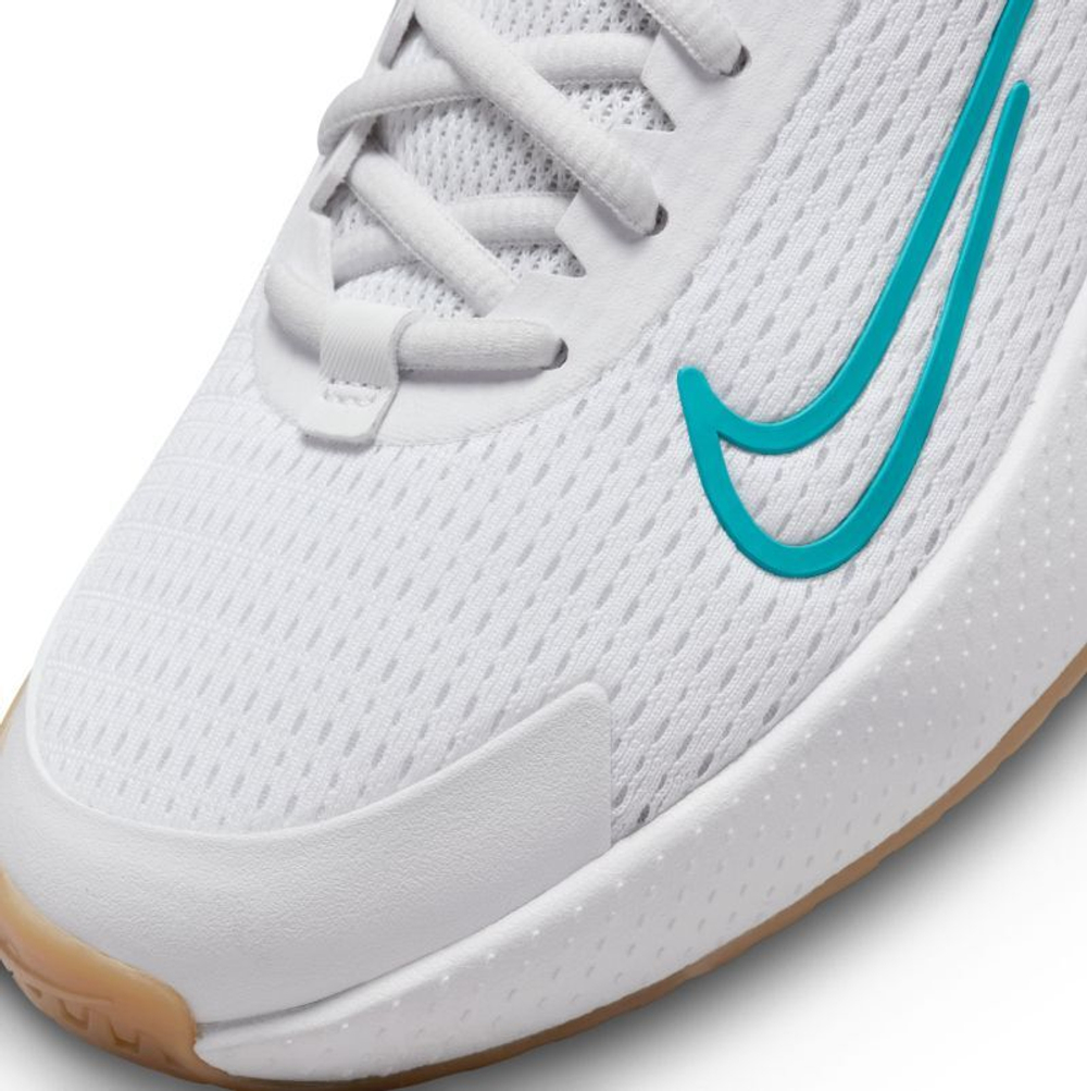 Женские Кроссовки теннисные Nike Court Vapor Lite 2 - white/lime blast/gum light brown/teal nebula