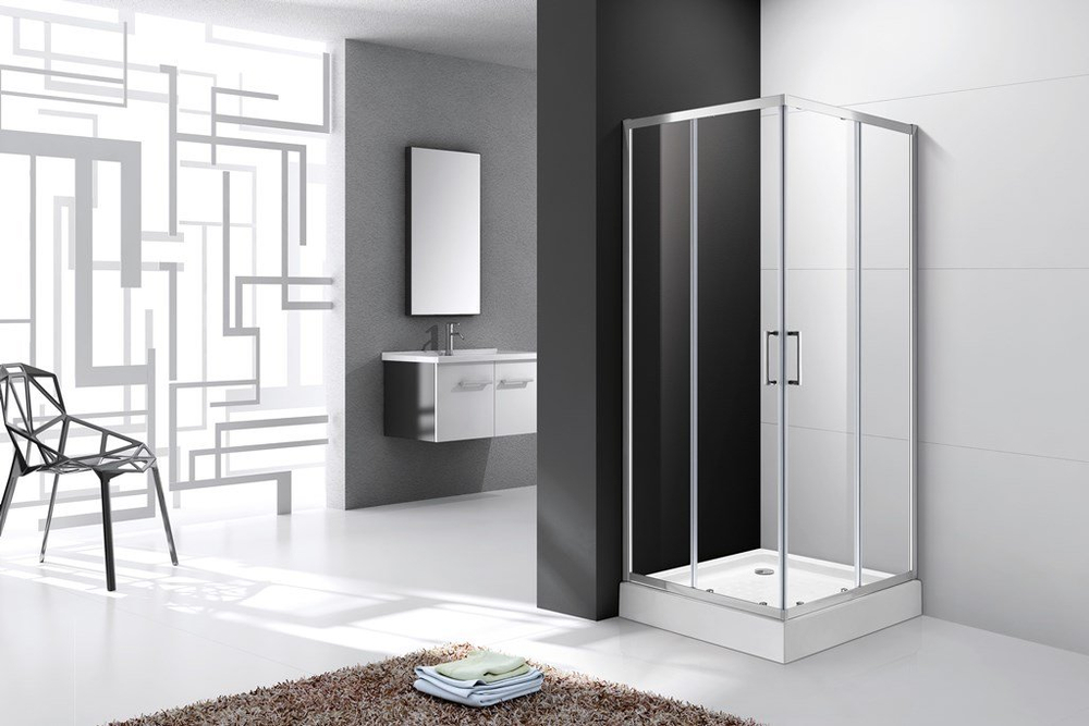 Душевой уголок Cezares MOLVENO-A-2-90-C-Cr-IV, 90х90х195, профиль хром, стекло прозрачное