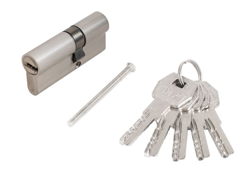 Механизм цилиндровый Стандарт MAX 70 (30х40) SN 5кл мат.никель перф.кл/кл. (25*10*35)  / 16021