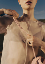 Сумка Polene Béri EDITION TEXTURED CHALK