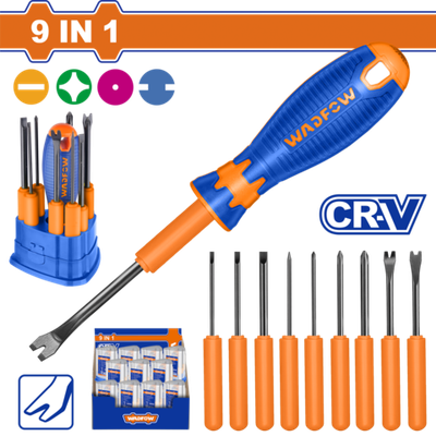 Набор сменных отверток 9 в 1 WADFOW WSS1B10
