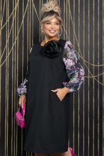 Платье Роза (черное) П11413 LT Collection
