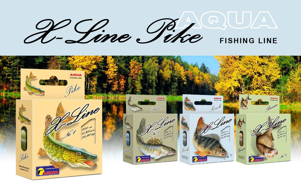 Монофильная леска для рыбалки Aqua X-Line Pike