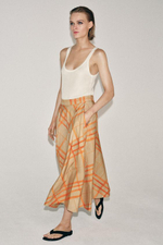 ZW COLLECTION Юбка в клетку с воланами - ZARA