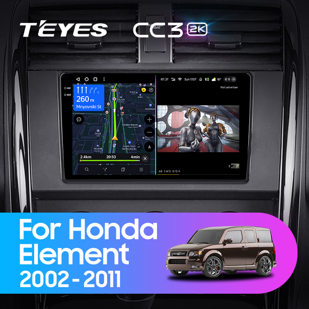 Teyes CC3 2K 10,2"для Honda Element 2002-2011