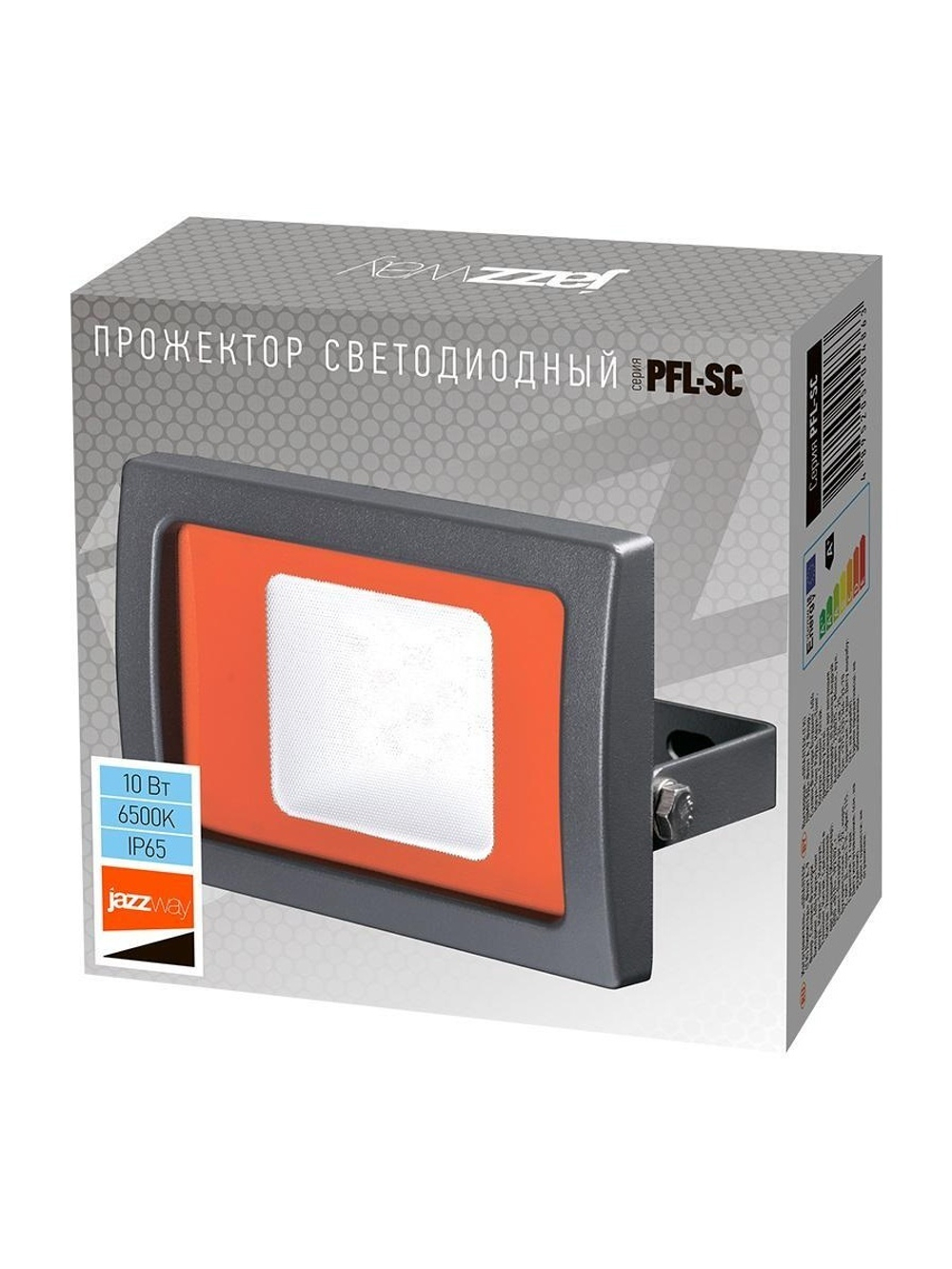 Прожектор светодиодный PFL-SC 10Вт 6500К IP65 190-260В ДО закален. матов. стекло JazzWay 5004863