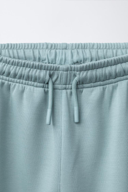 ZARA СПОРТИВНЫЕ БРЮКИ-ДЖОГГЕРЫ, СЕРО-СИНИЙ