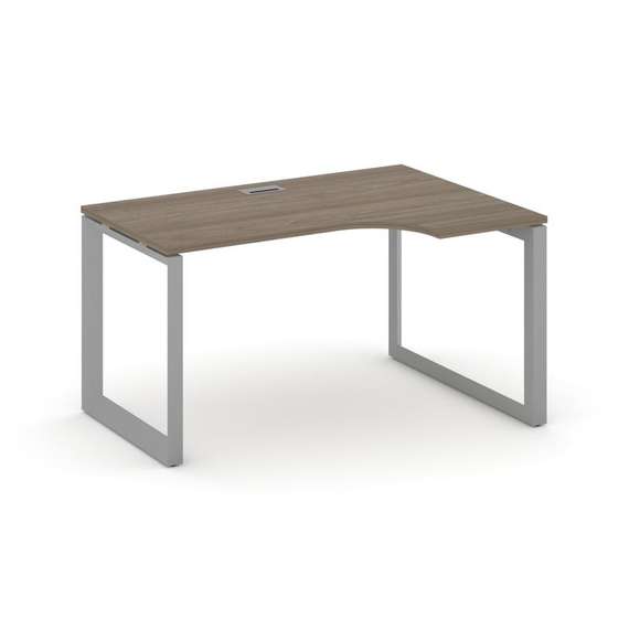 Style Project Стол рабочий эргономичный SN-59O.SPA-021(R) Вяз Благородный/Металл Серый/Серебро Заглу