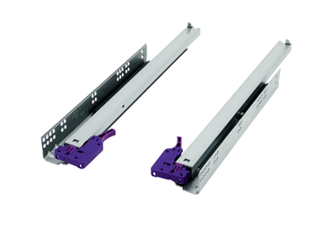 Направляющая скрытого монтажа Stealth синхронизированная полн. выдв. с довод. (ДСП до 19мм), 250, AQ