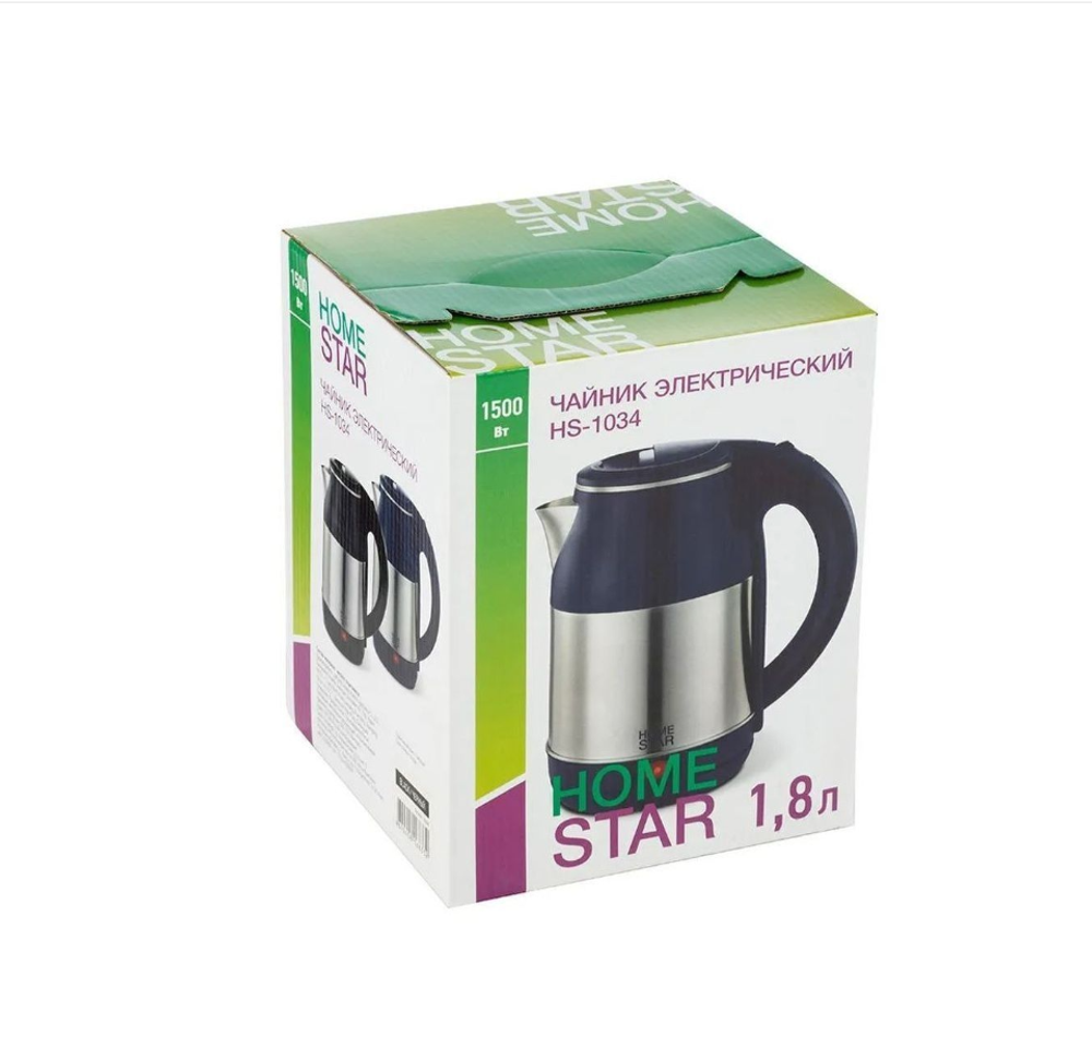 Чайник Homestar HS-1034 нержавейка Black