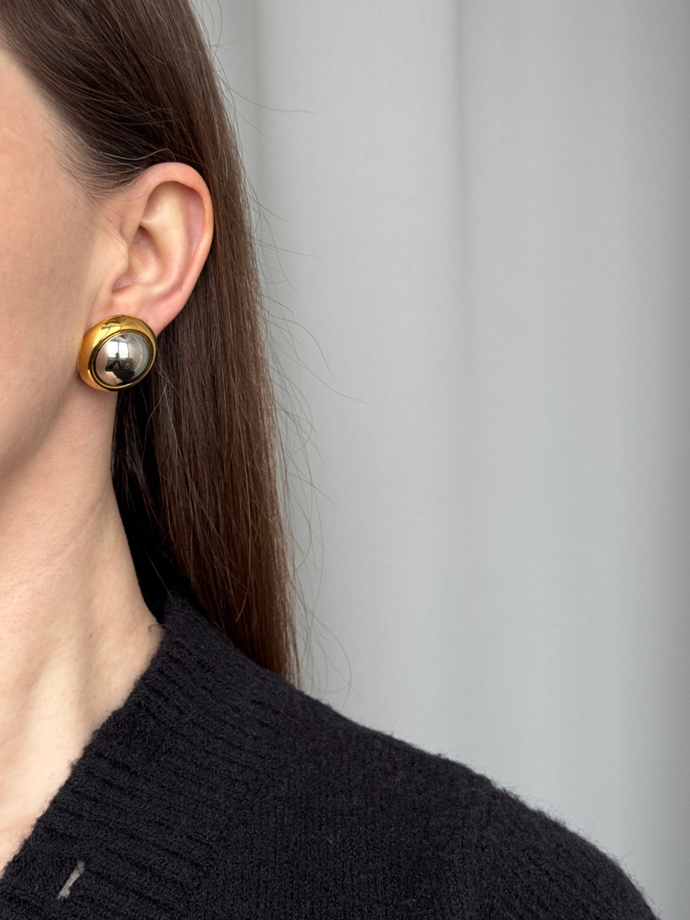 Серьги биколор