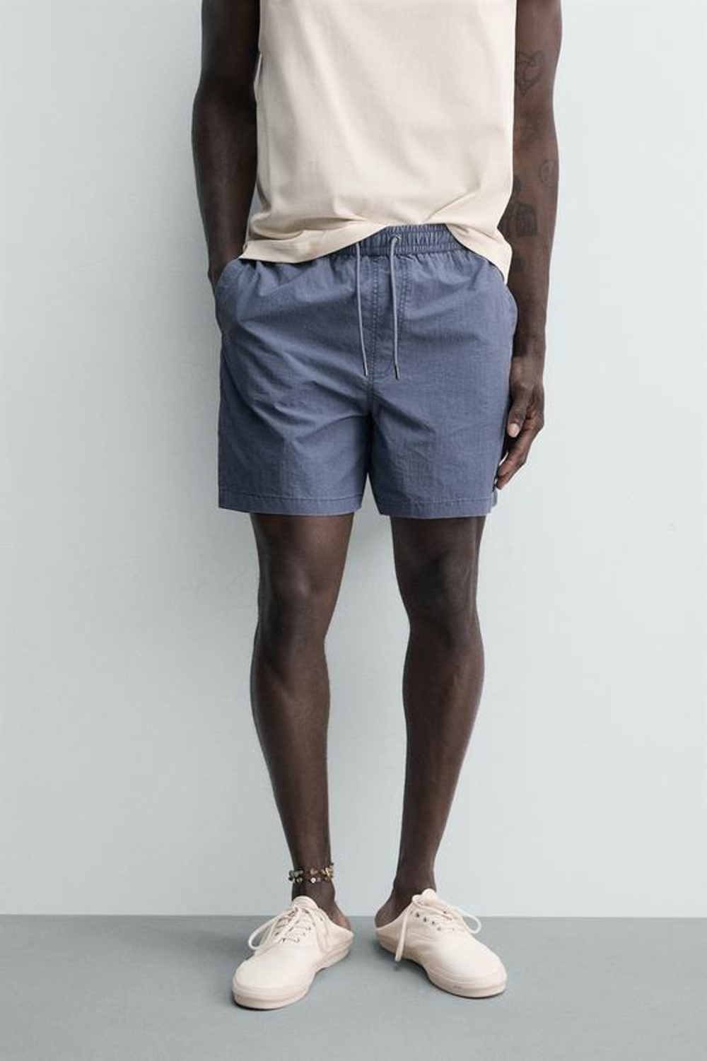 ZARA X PUKAS SURF ДЛИННЫЕ ПЛАВКИ, СИНИЙ