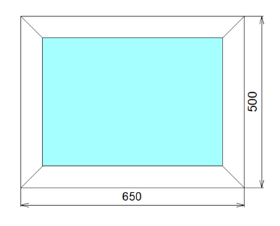 Окно глухое 650 х 500 мм.