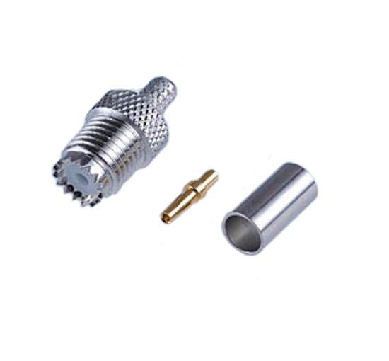 M-211F, mini UHF, розетка, обжимная, RG-58