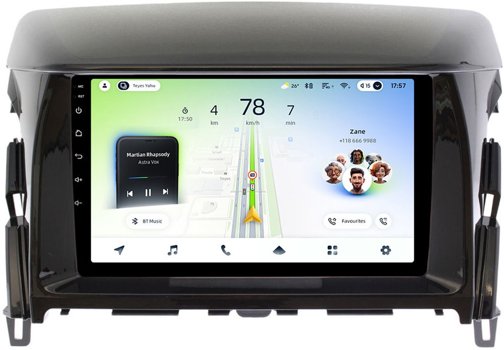 Магнитола для Mitsubishi Eclipse Cross (взамен 206х105мм ШГУ под козырьком) - Teyes CC4L монитор 9" IPS на Android 14, Snapdragon 662, CarPlay, 4G SIM-слот