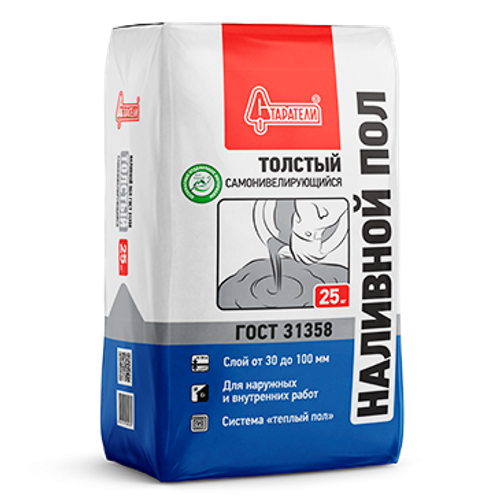 Наливной пол СТАРАТЕЛИ "Толстый" самонивелирующийся  25 кг ГОСТ