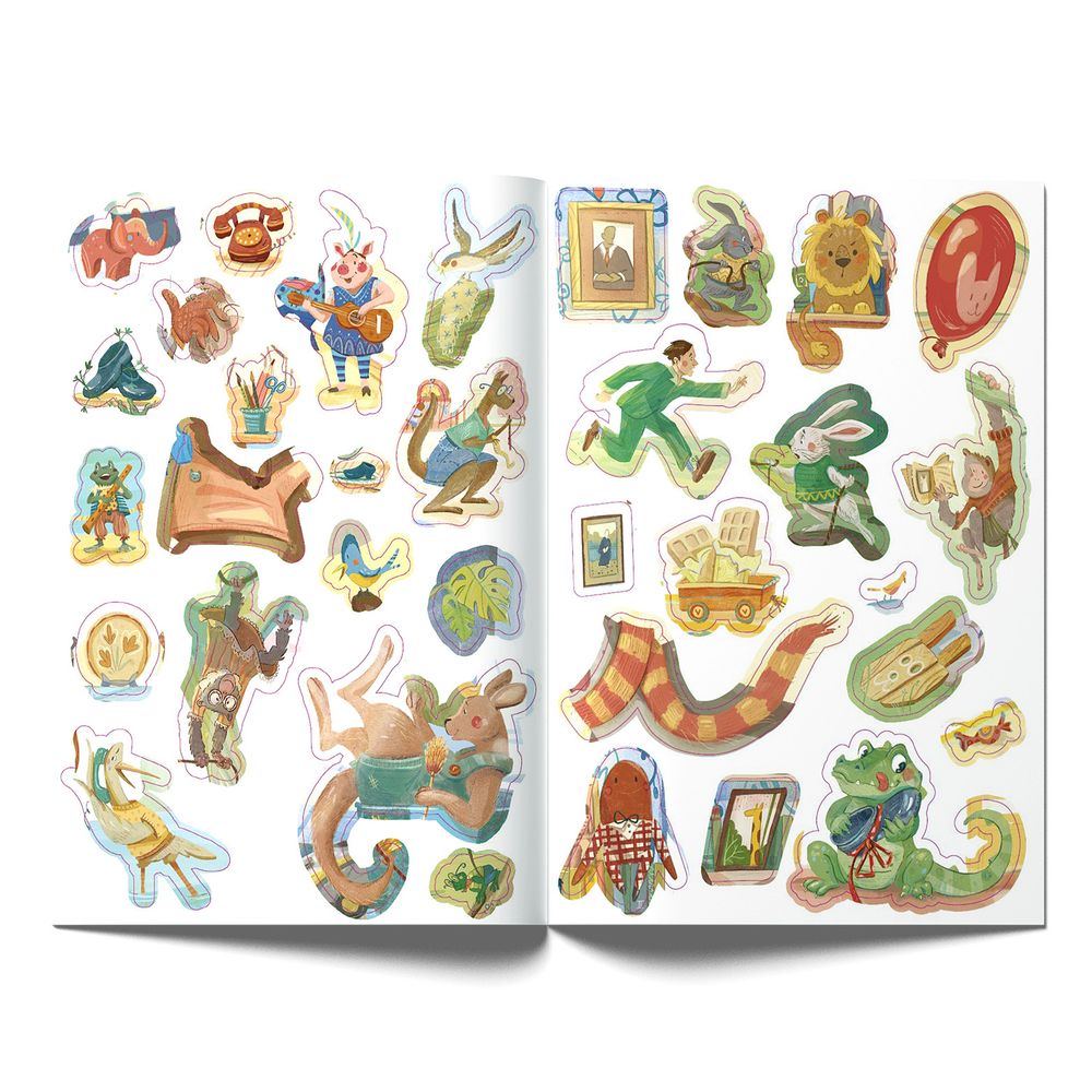 "Телефон", Корней Чуковский, книга с наклейками