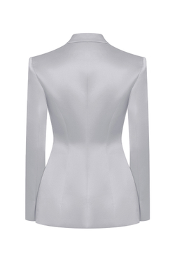 Однобортный жакет из сатина