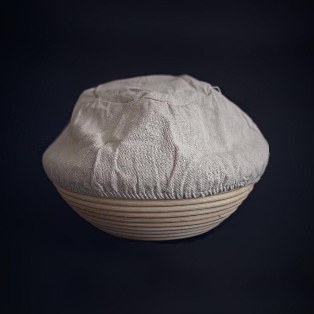 Льняной чехол для круглой расстоечной корзины S (20×8 см)