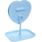 Зеркало настольное с подсветкой на подставке «Mary Touch - Heart», цвет голубой, USB, 20*28см