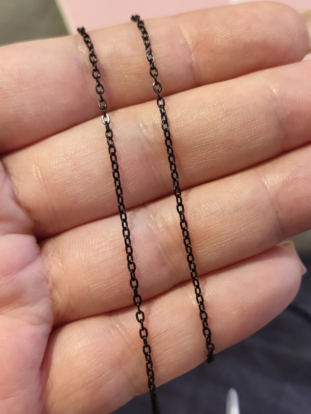 Цепь, сталь, черная, 2х1.5мм