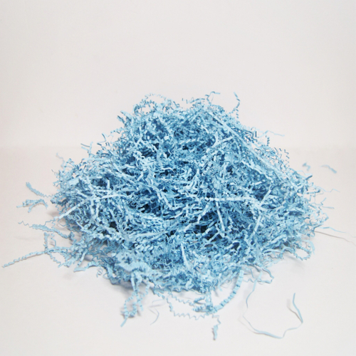 Бумажный наполнитель для подарков Бледно голубой 500гр (ширина 3мм)
