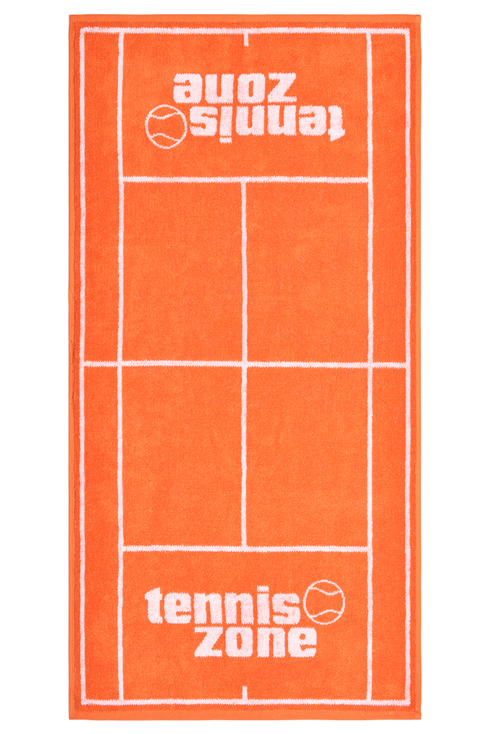 Полотенце теннисное Tennis Zone Towel Court&Logo - оранжевый/белый