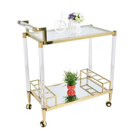 Стол сервировочный Ist Casa Виктори, 77х40х89 см, золото