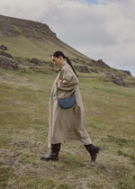 Сумка Polene Numero Dix EDITION TEXTURED MIDNIGHT BLUE