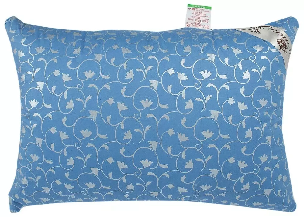 Подушка "Лебяжий пух" тик 38*58 (300г)на молнии леб.пух,сумка(Н)