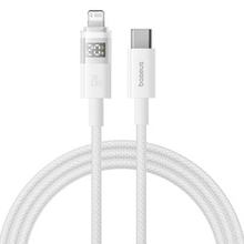 USB-C - Lightning Кабель Baseus Display 2 Charging+Data 20W 1-2m - Moon White