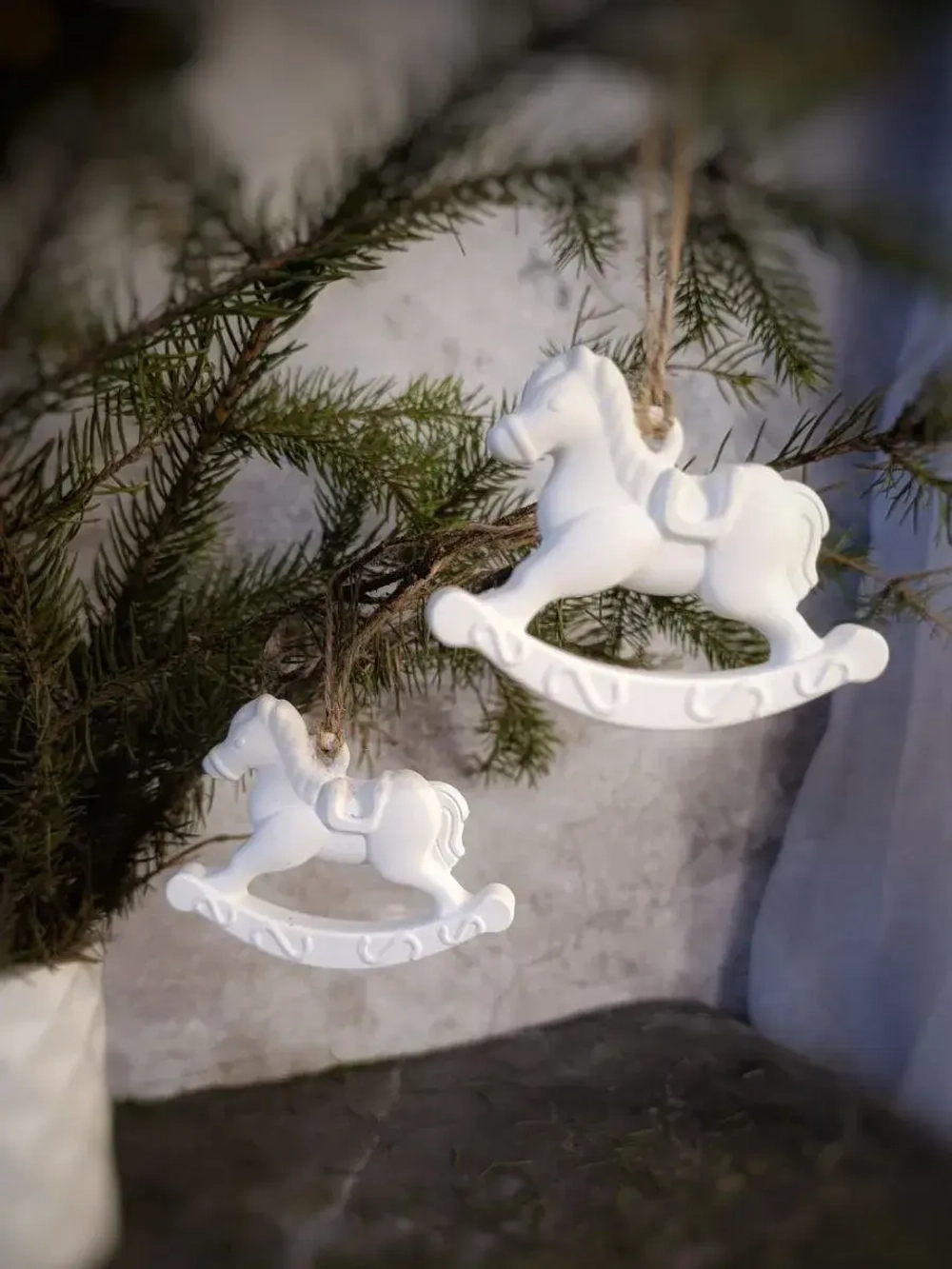 Елочные игрушки "Лошадки" набор 2 шт