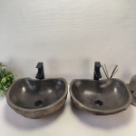 Раковина из речного камня ПАРА! RS-63696 47*41*15 2шт 0126