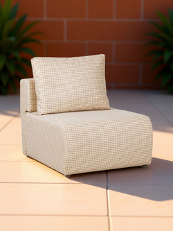 Кресло-кровать Нептун (Ратибор светлый) механизм трансформации Еврокнижка, спальное место, наполнитель ППУ, ящик для белья, каркас из бруса хвойных пород, компактное кресло для студии и гостиной