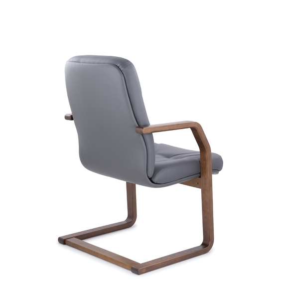 Кресло Комо Н/п дерево D8 (темный орех) S-0422 (темно-серый)