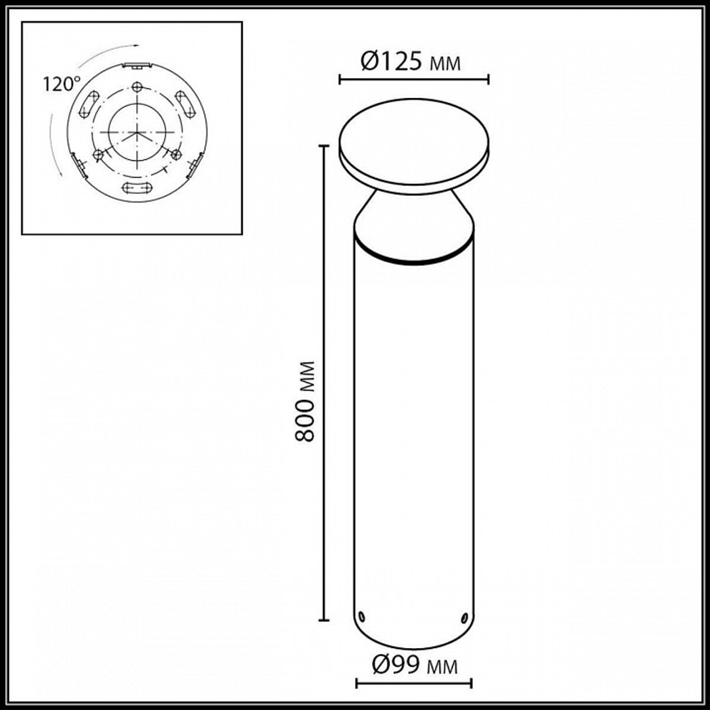 Наземный низкий светильник Odeon Light NATURE 7119/12GLA